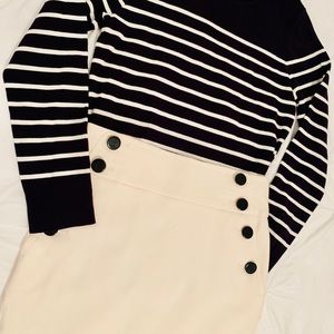 LOFT Cream Pencil Skirt